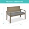 Best Choice Products 2-Person Outdoor Wicker Bench Garden Patio Porch Furniture w/ 700lb Capacity, Cushion